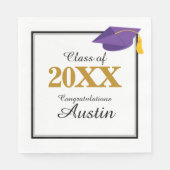 College of middelbare school Afstuderen Servet (Voorkant)