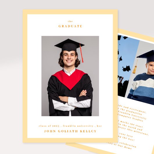 College Oranje Lijst 3 Foto Afstuderen Aankondiging