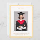 College Oranje Lijst 3 Foto Afstuderen Aankondiging (Voorkant)