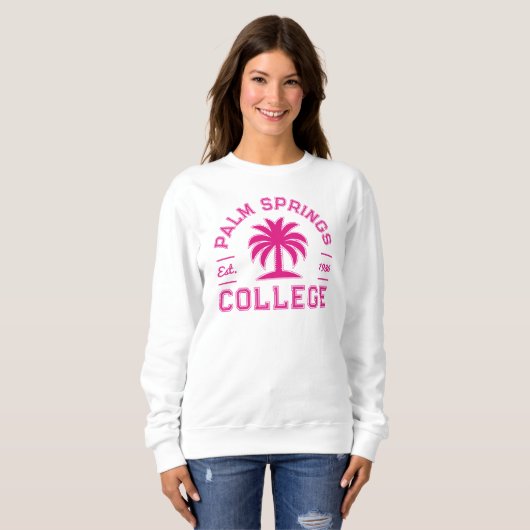 College - Palm Springs - Pink Trui (Voorkant volledig)