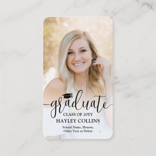 College Pizza Fund Afstuderen QR Code & Foto Informatiekaartje (Achterkant)