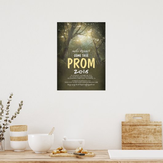 College Poster Prom Rustic Trees Woodland (Keuken)