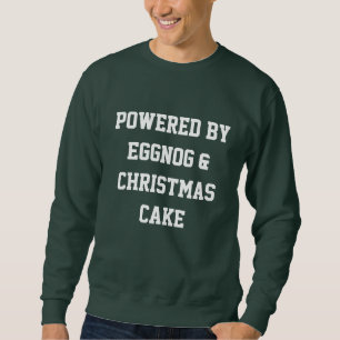 College Powered by Eggnog Christmas Mannen trui