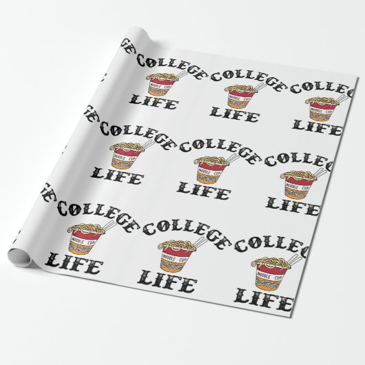 College Ramen Cadeaupapier (Uitgerold)