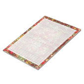 College reguleert  "Cranberry Floral Stationery Notitieblok (Schuin)