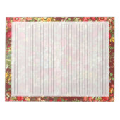 College reguleert  "Cranberry Floral Stationery Notitieblok (Voorkant)