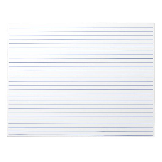 College Rule Blauw Gelijnd Papierlandschap 11 x 8, Notitieblok (Voorkant)