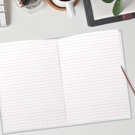 College Rule Roze Gelijnd Papier Landschap 11 x 8, Notitieblok