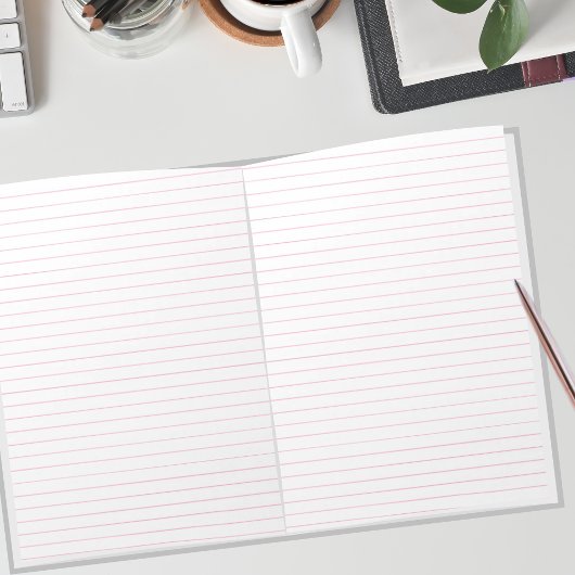 College Rule Roze Gelijnd Papier Landschap 11 x 8, Notitieblok