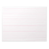 College Rule Roze Gelijnd Papier Landschap 11 x 8, Notitieblok (Voorkant)
