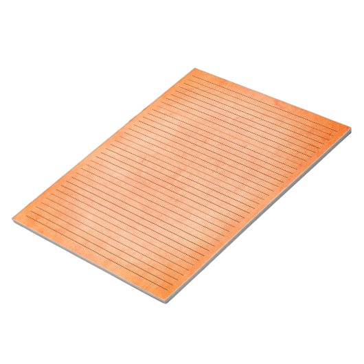 College Ruled | Achtergrond  Oranje papier Notitieblok (Schuin)