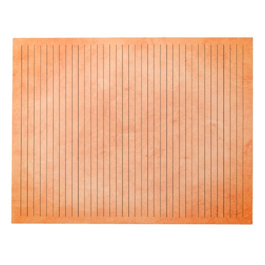 College Ruled | Achtergrond  Oranje papier Notitieblok (Voorkant)