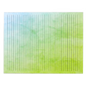 College Ruled |  blauwe groene Waterverf Notitieblok (Voorkant)