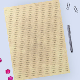 College Ruled Gele achtergrond Notitieblok