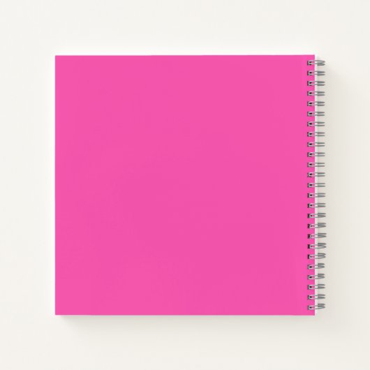 College Ruled Notitieboek | Hot Pink | Gepersonali (Achterkant)