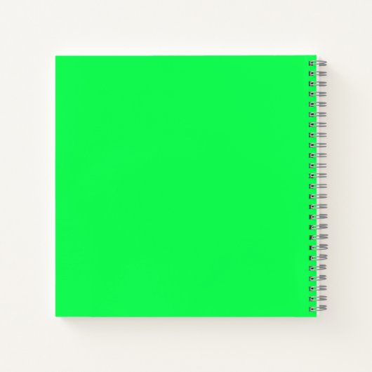 College Ruled Notitieboek | Neon Green | Gepersona (Achterkant)