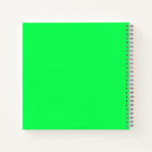 College Ruled Notitieboek | Neon Green | Gepersona (Achterkant)