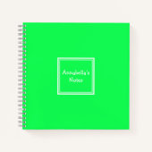 College Ruled Notitieboek | Neon Green | Gepersona (Voorkant)