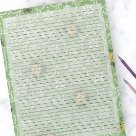 College Ruled Retro 60s Groene Mid Century Vintage Notitieblok