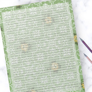 College Ruled Retro 60s Groene Mid Century Vintage Notitieblok