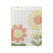 College Ruled Retro Oranje Mid Century Yellow Notitieblok (Linkerzijde)