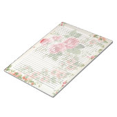 College Ruled Retro Victoriaans Rozen midden eeuw Notitieblok (Schuin)