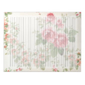 College Ruled Retro Victoriaans Rozen midden eeuw Notitieblok (Voorkant)