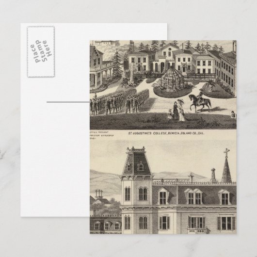 College, school, Benicia Briefkaart (Voorkant / Achterkant)
