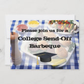 College Send BBQ Burgers op tafel Persoonlijk Kaart (Voorkant)