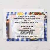 College Send BBQ Burgers op tafel Persoonlijk Kaart (Achterkant)