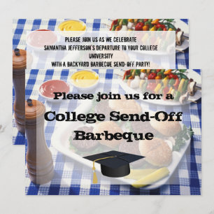 College Send BBQ Burgers op tafel Persoonlijk Kaart