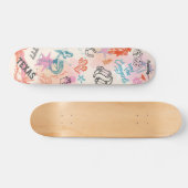 College Skateboard Cowgirl Slaapkamer Wandkunst (Horizontaal)