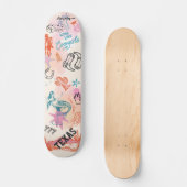 College Skateboard Cowgirl Slaapkamer Wandkunst (Voorkant)