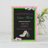 College Sorority Groen Roze Welkom bij Sisterhood Kaart (Staand voorkant)