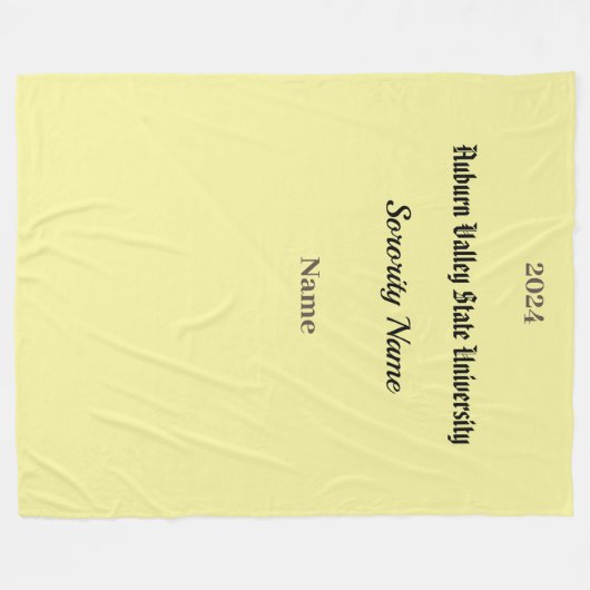 College Sorority Personaliseren Fleece Deken (Voorkant (Horizontaal))