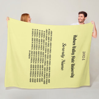 College Sorority Personaliseren Fleece Deken