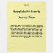 College Sorority Personaliseren Fleece Deken (Voorkant)