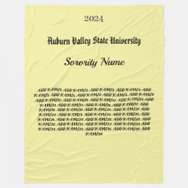 College Sorority Personaliseren Fleece Deken