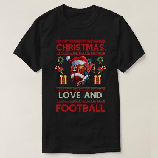 College Speler Team Outfit Kerstliefde 1 (3) T-shirt (Design voorkant)