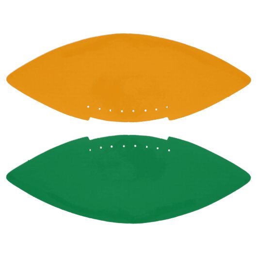 College Sports Team Kleuren Groen/Sinaasappel Foot American Football (Panelen)