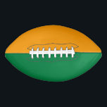 College Sports Team Kleuren Groen/Sinaasappel Foot American Football<br><div class="desc">Speel in stijl met College Sports Team Kleuren Groen/Sinaasappel Football!</div>
