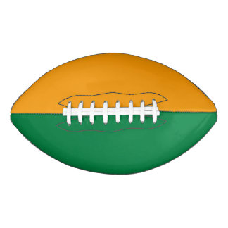 College Sports Team Kleuren Groen/Sinaasappel Foot American Football