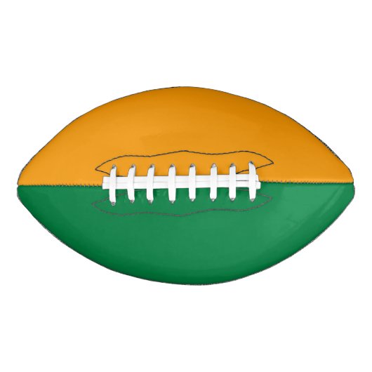 College Sports Team Kleuren Groen/Sinaasappel Foot American Football (Voorkant)