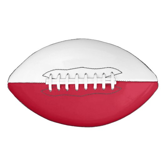 College Sports Team Kleuren Wit/Rood Football (Voorkant)