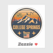 College Springs, Iowa, Verenigde Staten Sticker (Vel)