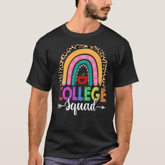 College Squad Rainbow Leopard leraar Terug naar SC T-shirt (Voorkant)