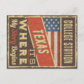 College Station Texas Briefkaart (Voorkant)