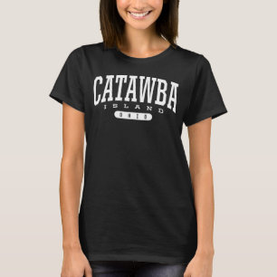 College stijl Catawba eiland Ohio Souvenir T-shirt