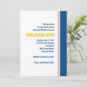 College Stripe Bar Mitzvah Uitnodiging (Staand voorkant)