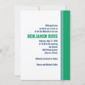 College Stripe Bar Mitzvah Uitnodiging (Voorkant)